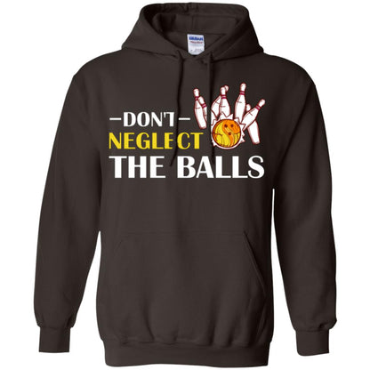 Bowling Lover T-shirt Don't Neglect The Balls Dark Chocolate