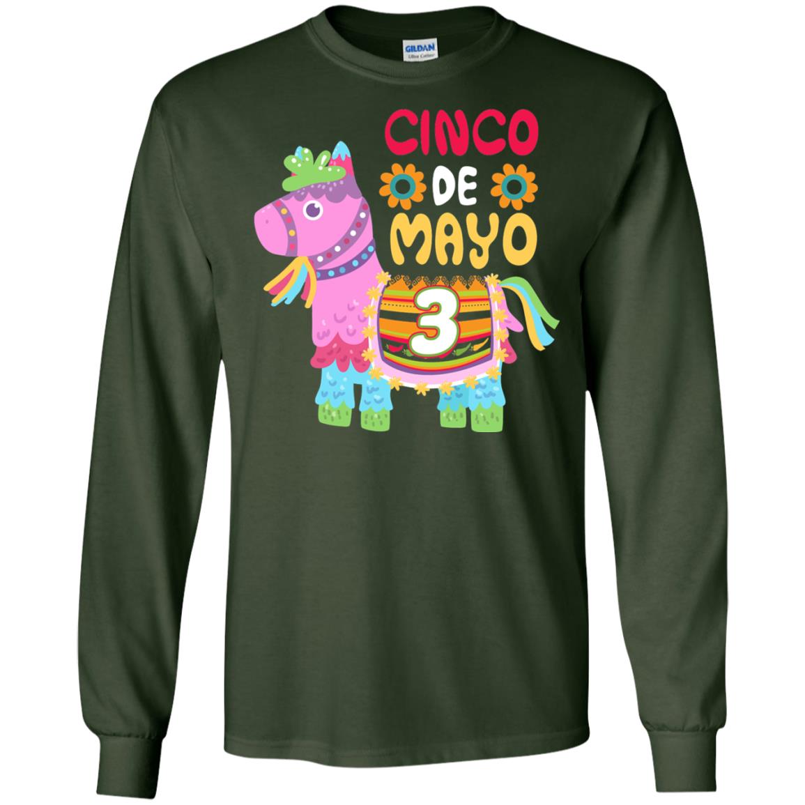 Cinco De Mayo Pinata Jockeys Horse Race 3rd Birthday T-shirt Forest Green