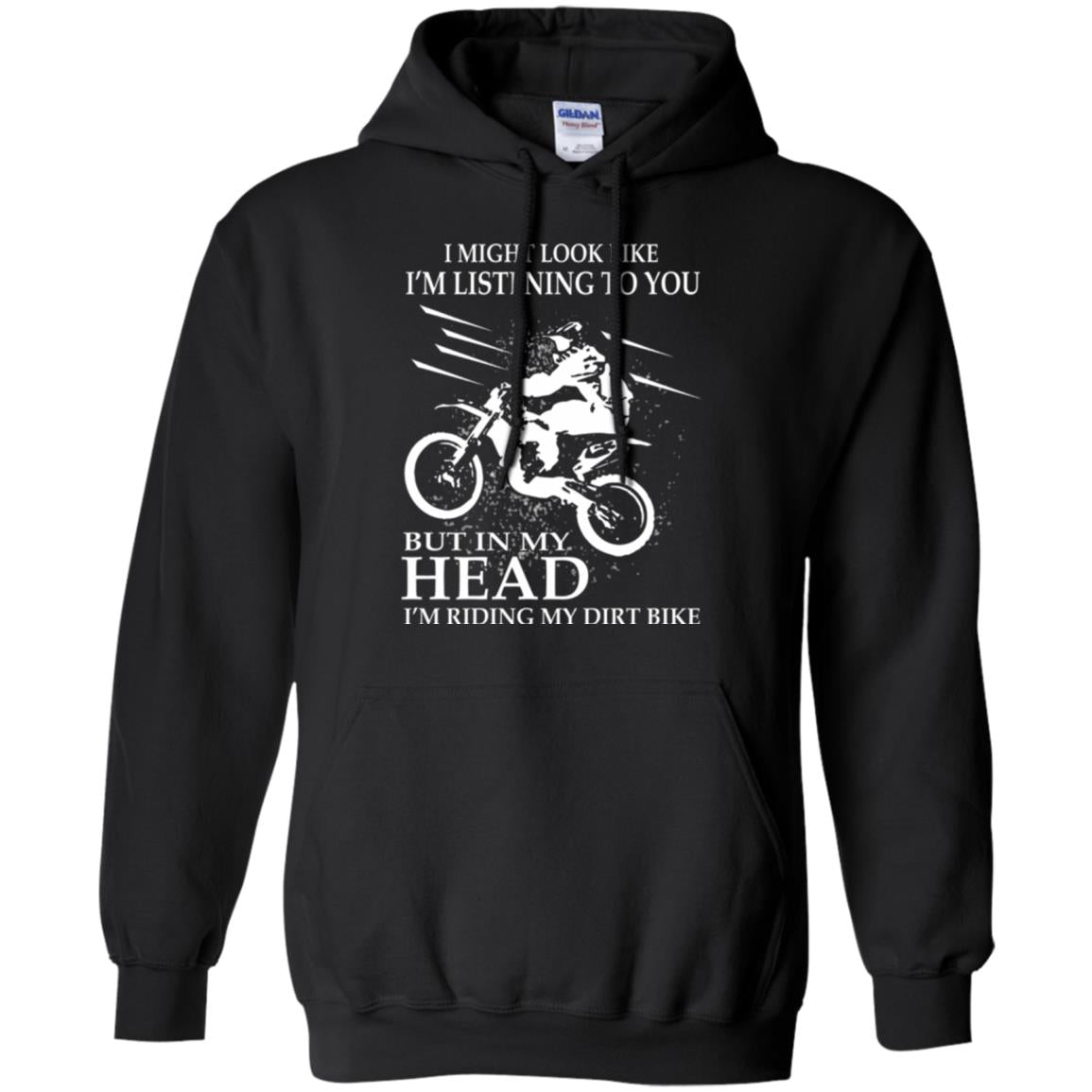 Funny Motocross T-shirt I_m Riding My Dirt Bike Black