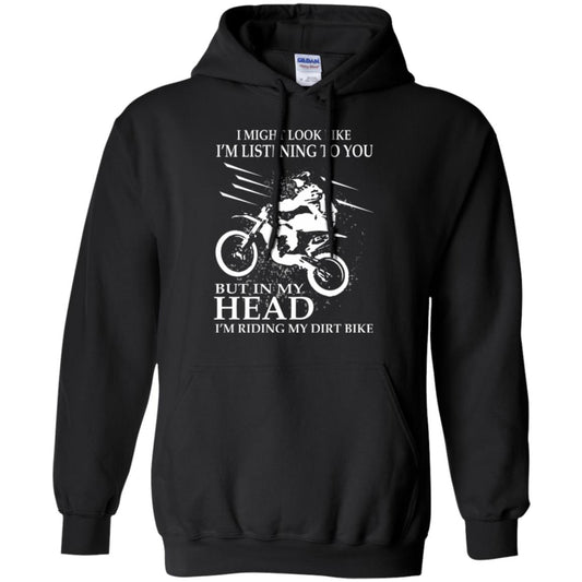 Funny Motocross T-shirt I_m Riding My Dirt Bike Black