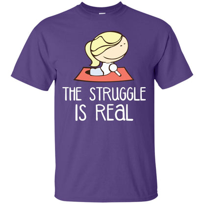 The Struggle Is Real Yoga Passion Shirt For Womens Purple