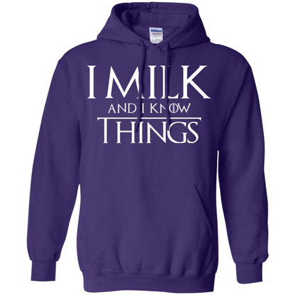 I Milk And I Know Things Game Of Thrones Fan T-shirt Purple