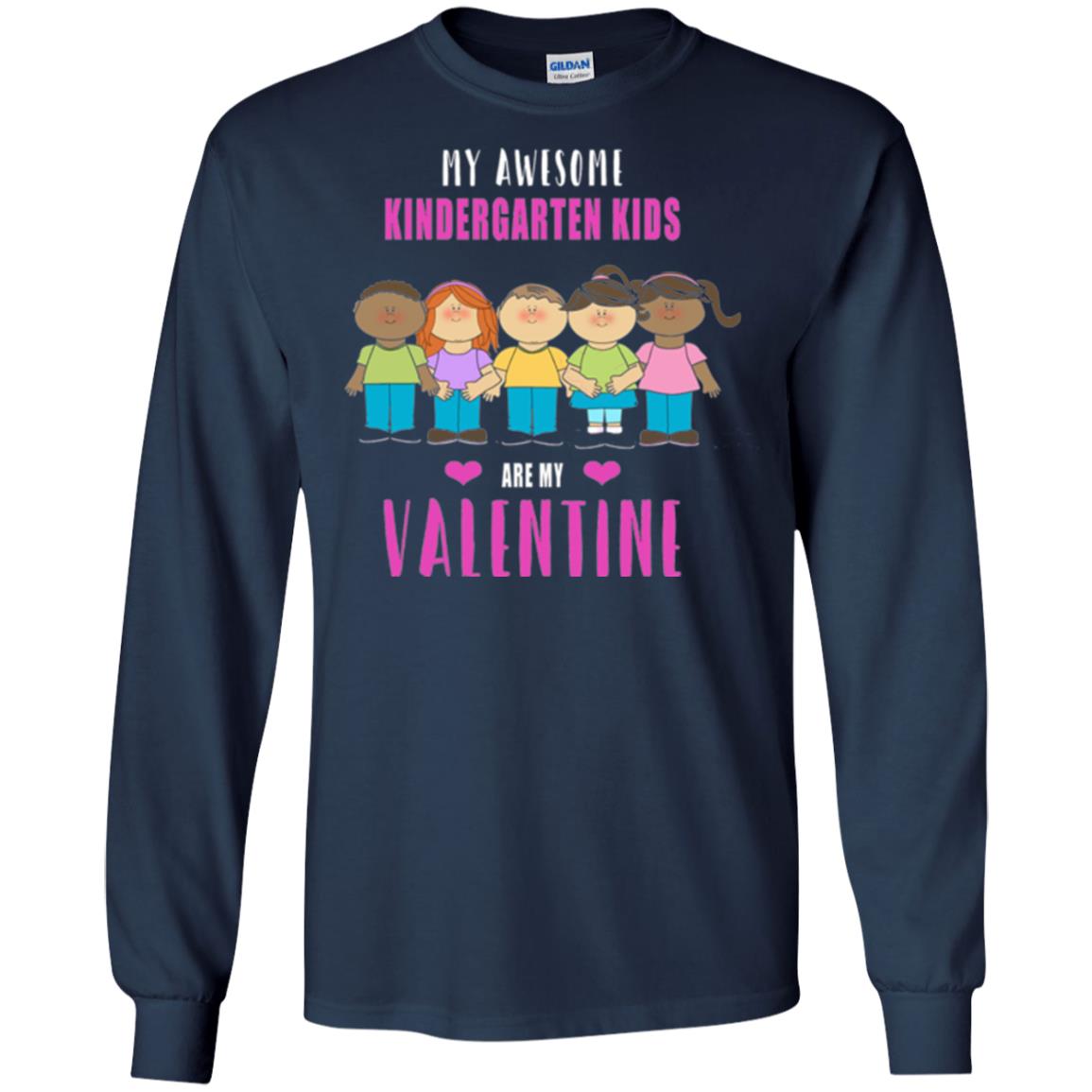Kindergarten Teacher T-shirt My Awesome Kindergarten Kids Navy