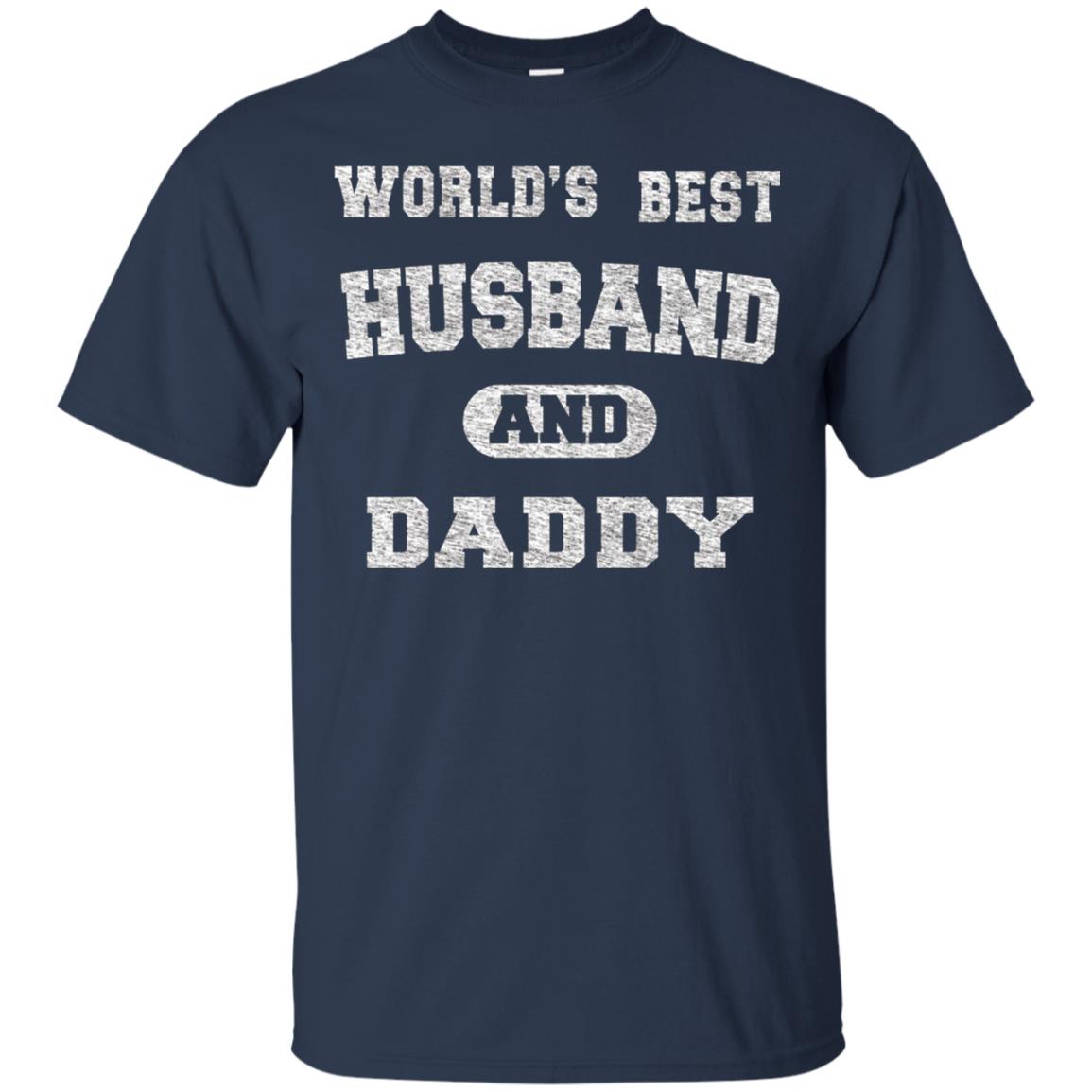 Worlds Best Husband And Daddy Family Shirt Navy