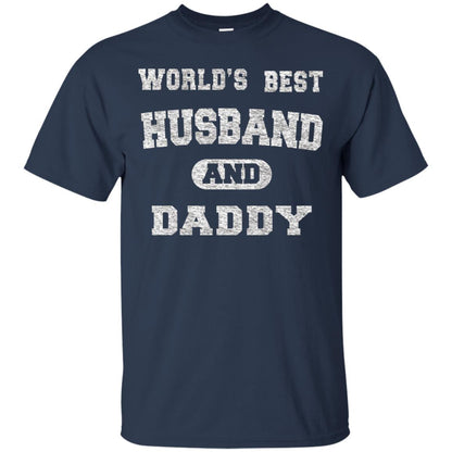 Worlds Best Husband And Daddy Family Shirt Navy