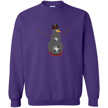 Christmas T-shirt Bowling Ball Snowman Purple