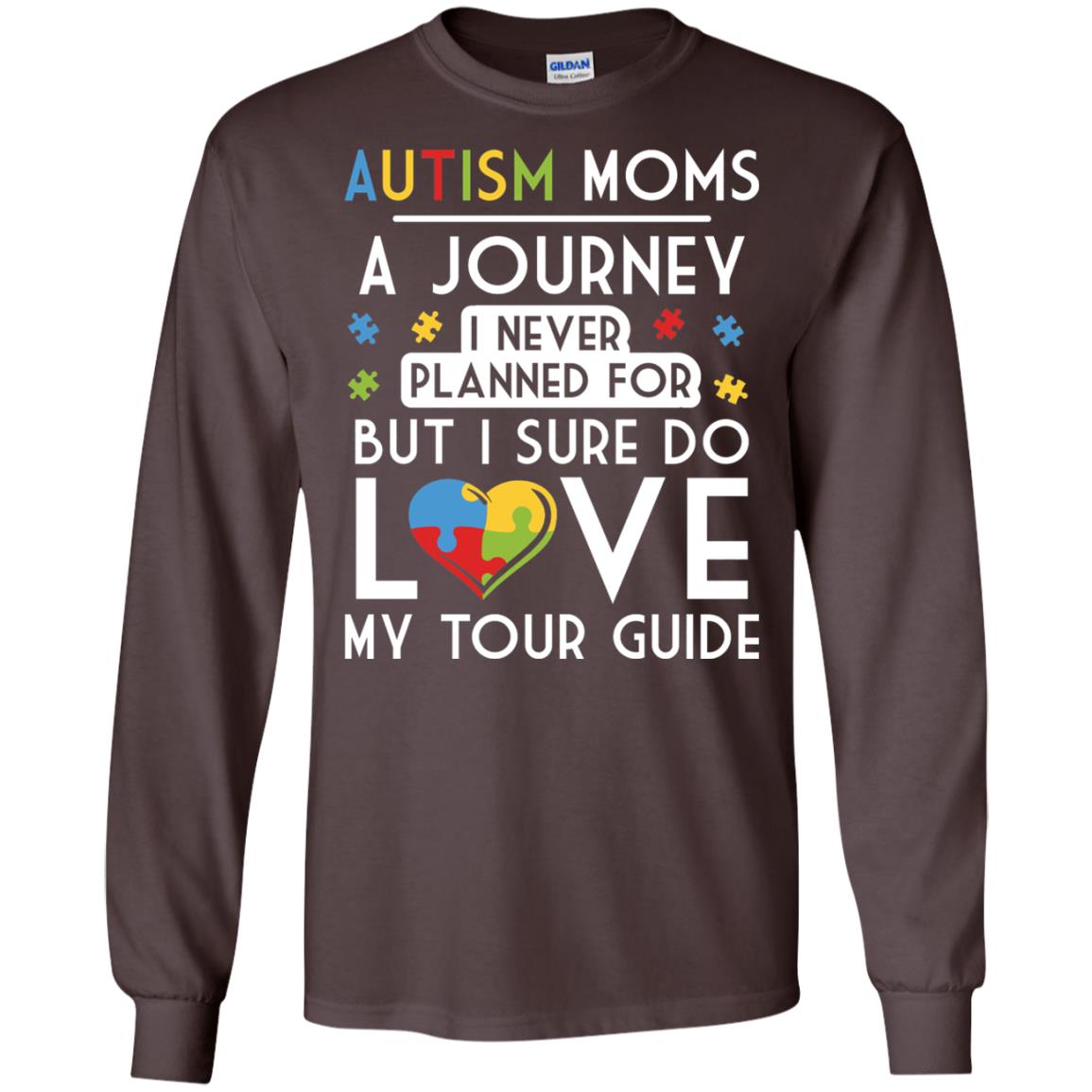 Autism Mom Shirt Autism Mom A Journey Of Love Dark Chocolate