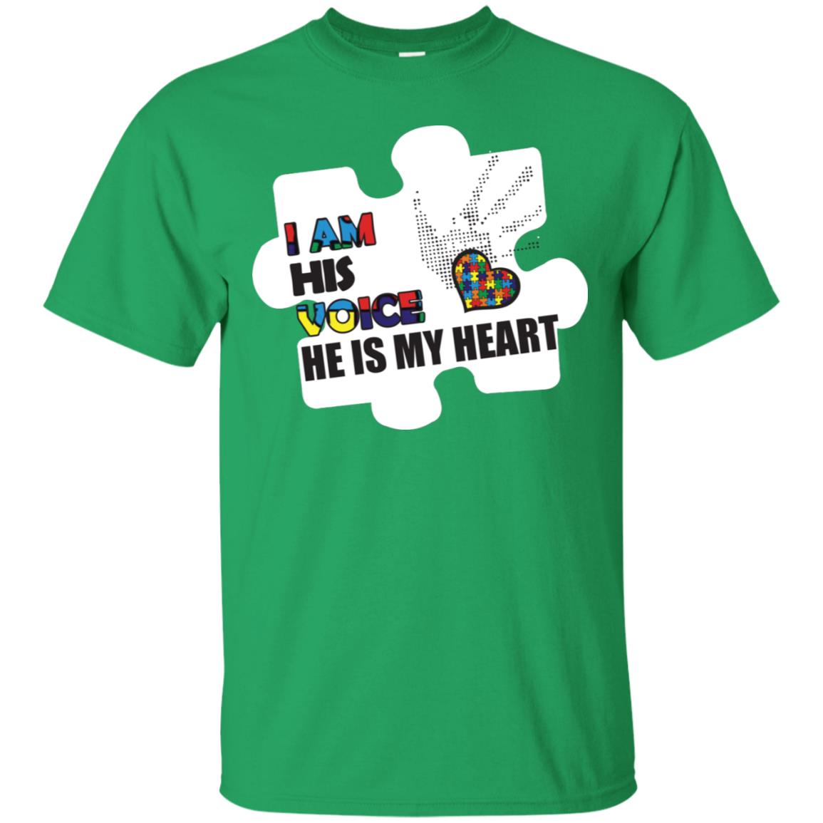 I Am His Voice He Is My Heart Autism Awareness Gift Shirt Irish Green