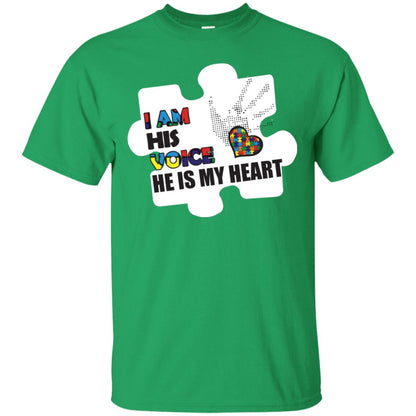 I Am His Voice He Is My Heart Autism Awareness Gift Shirt Irish Green