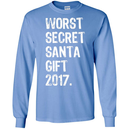 Christmas T-shirt Worst Secret Santa Gift 2017 Carolina Blue