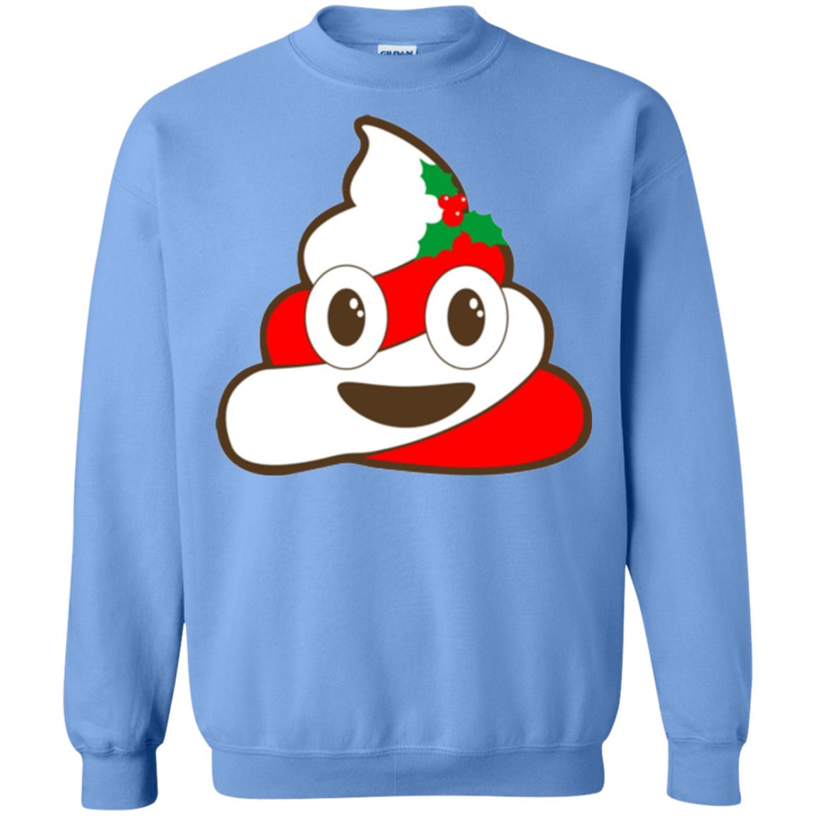 Christmas T-shirt Funny Poop Emojis Carolina Blue