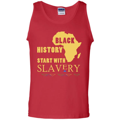African American T-shirt Black History Didn't Start With Slavery Red