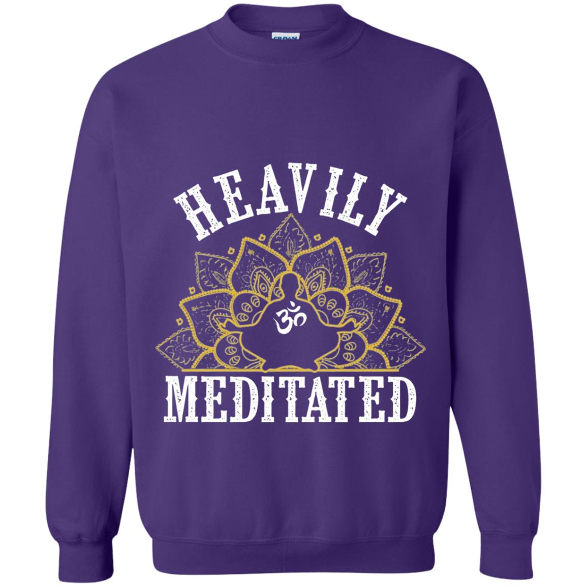 Funny Heavily Meditated Yoga Meditation T-shirt Purple