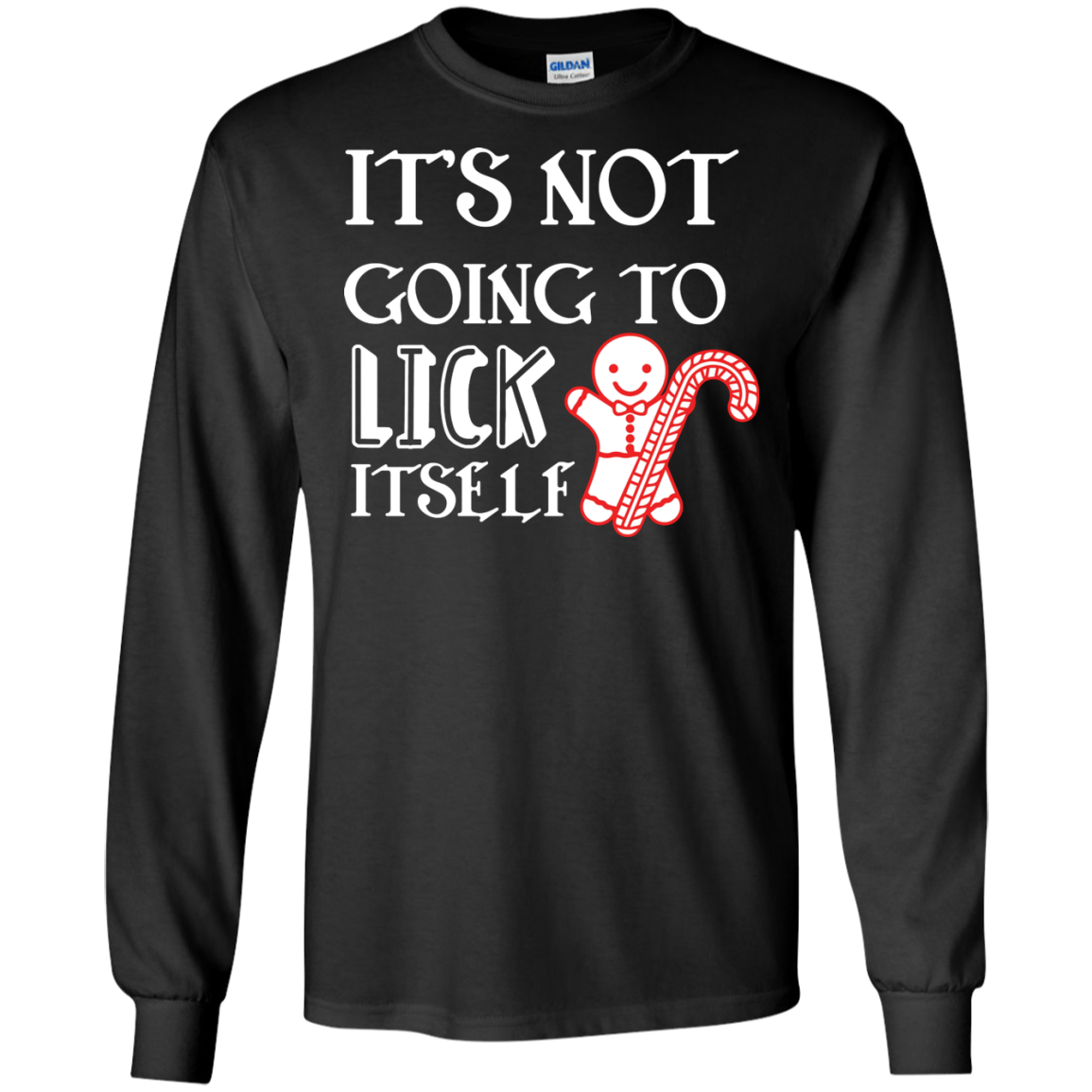 Christmas T-Shirt It's Not Going To Lick Itself Black