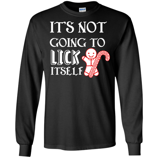 Christmas T-Shirt It's Not Going To Lick Itself Black