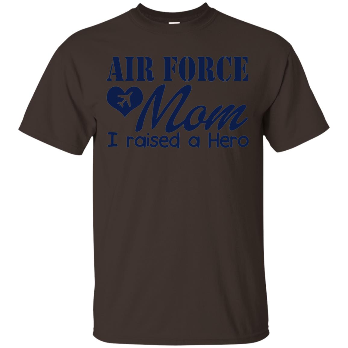 Air Force Mom T-shirt I Raise A Hero Dark Chocolate