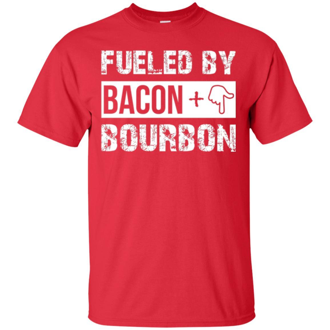 Whisky T-shirt Fueled By Bacon And Bourbon Red