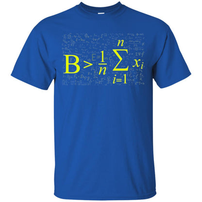 Be Greater Than Average Funny Math Lovers T-shirt Royal