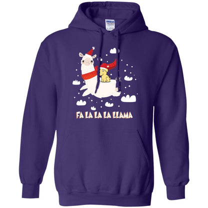 Fa La La La Llama With Labrador X-mas Gift Shirt Purple
