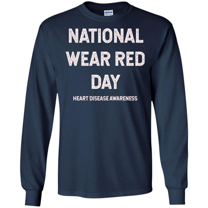 Heart Disease Awareness T-shirt National Wear Red Day Navy