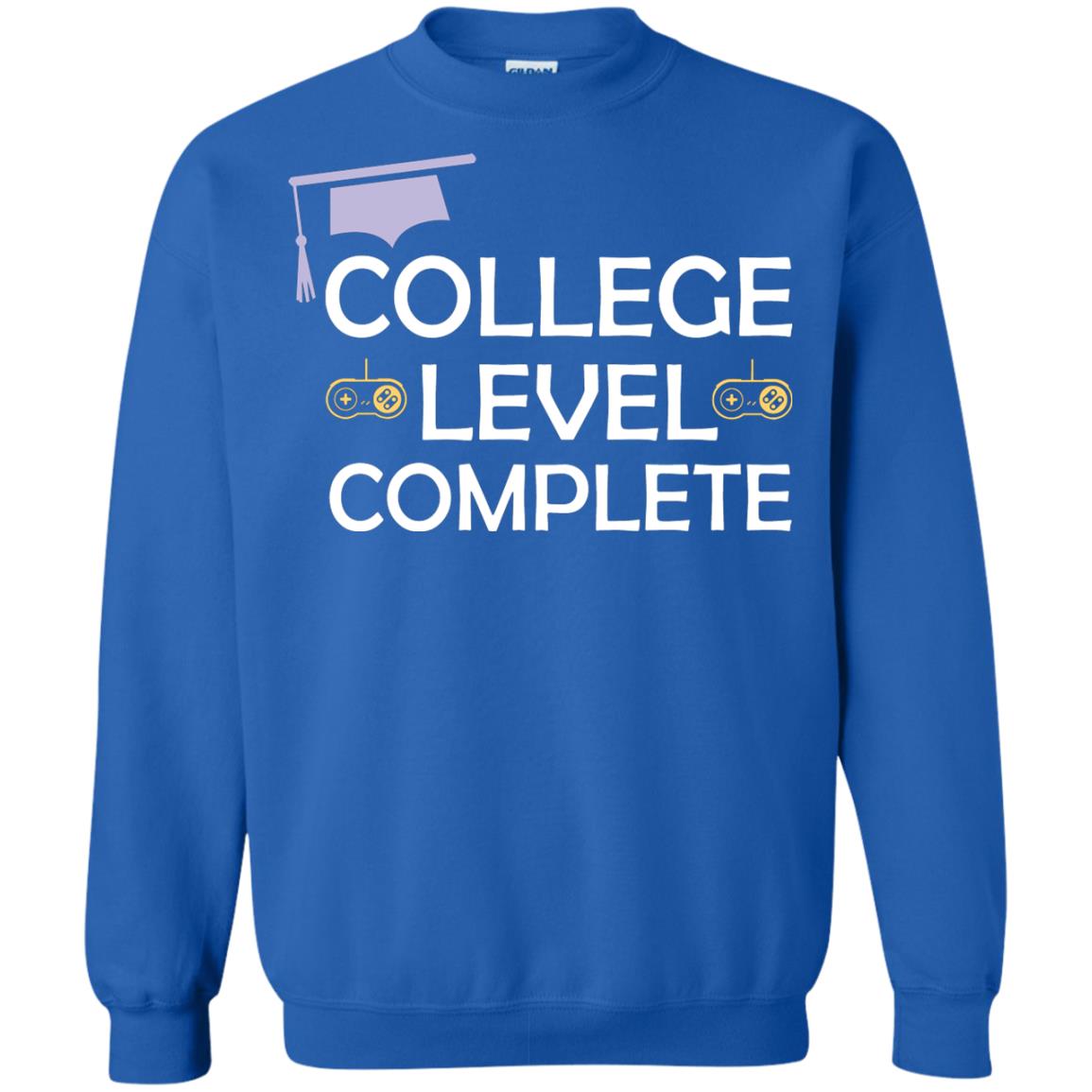College Level Complete Funny College Graduation Shirt Royal