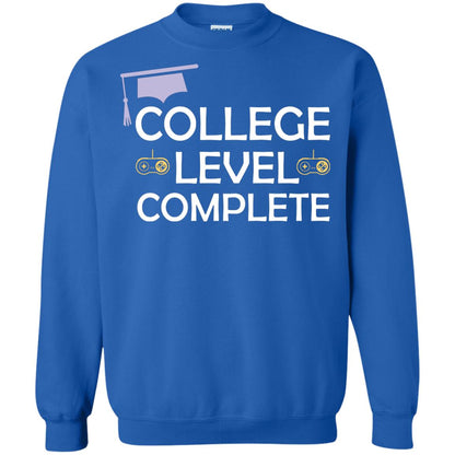 College Level Complete Funny College Graduation Shirt Royal