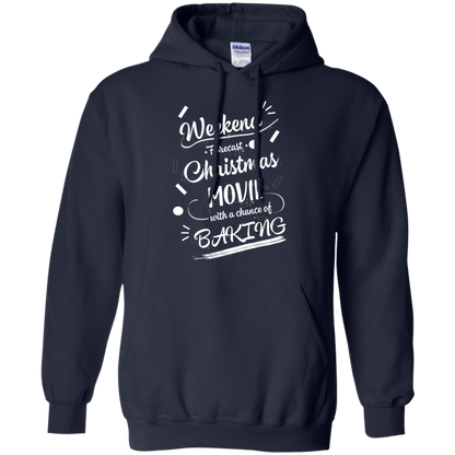 Christmas T-shirt Weekend Forecast Christmas Movie With A Chance Of Baking Navy