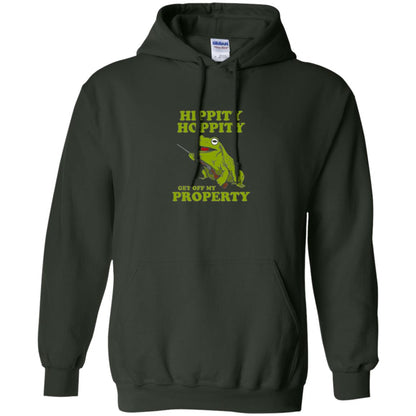 Frog Lover T-shirt Hippity Hoppity Get Off My Property Forest Green
