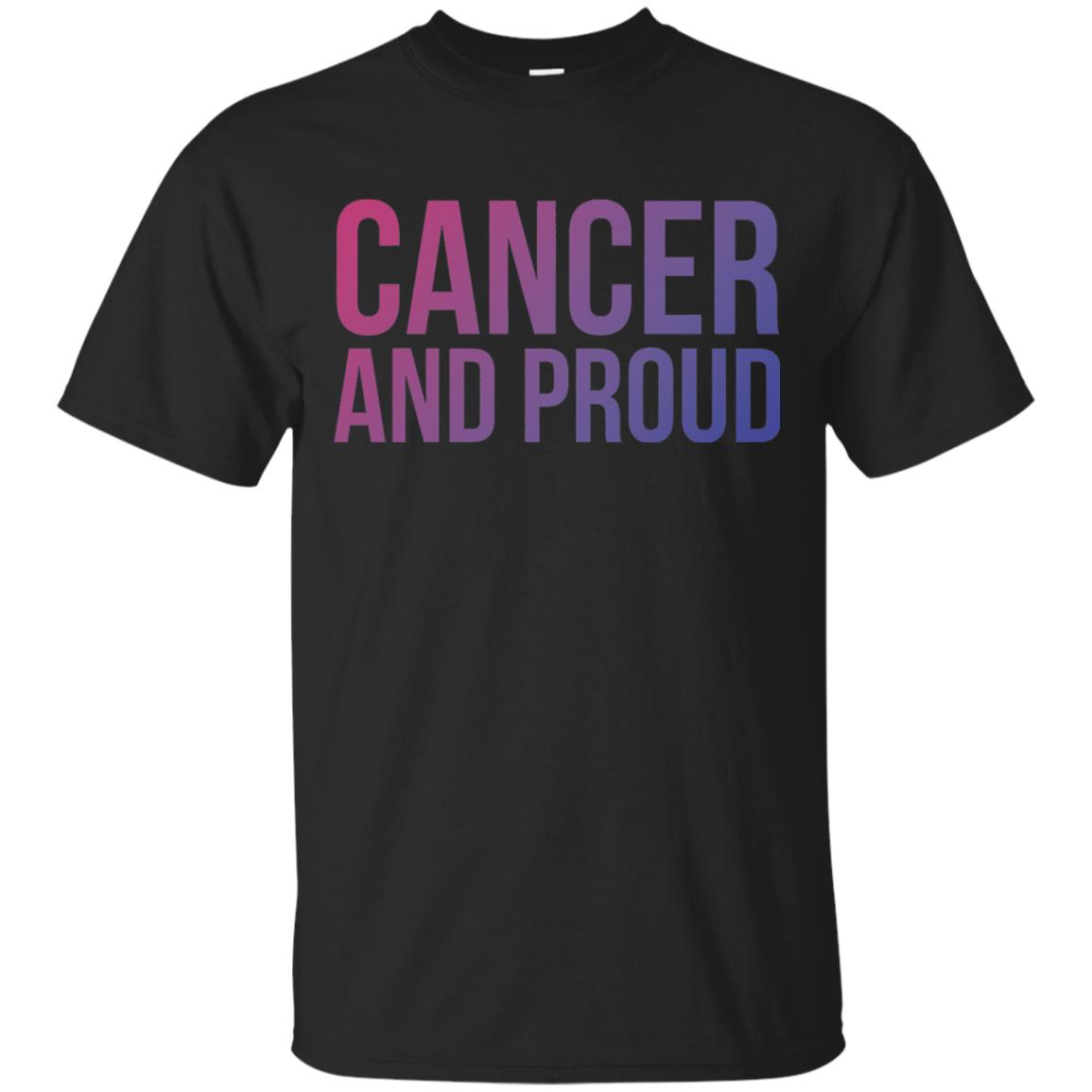 Cancer And Proud Lgbt Gear Bi Flag Gradient Shirt Black