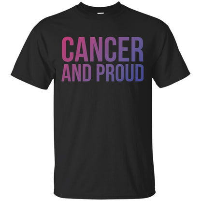 Cancer And Proud Lgbt Gear Bi Flag Gradient Shirt Black
