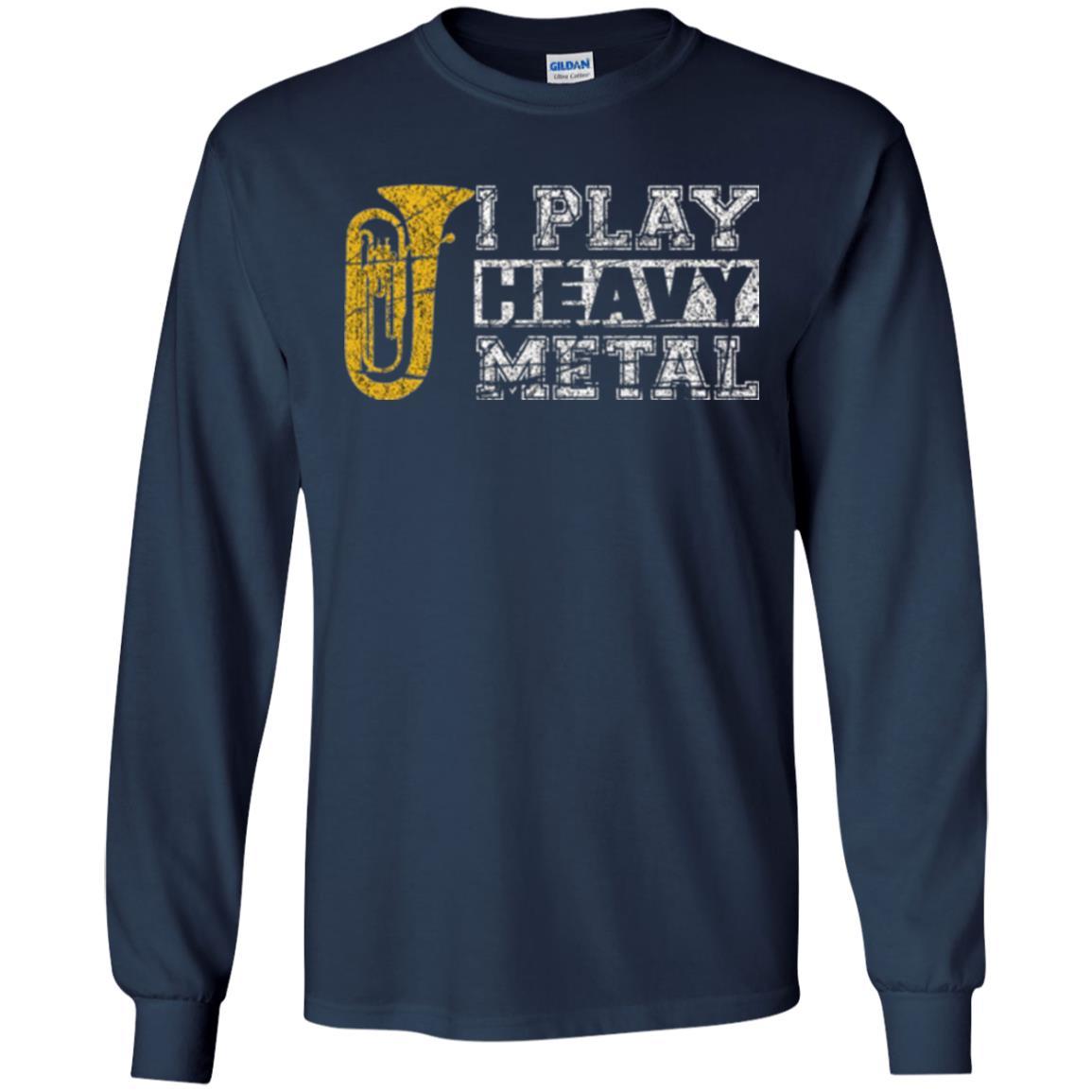 Tuba T-shirt I Play Heavy Metal Navy