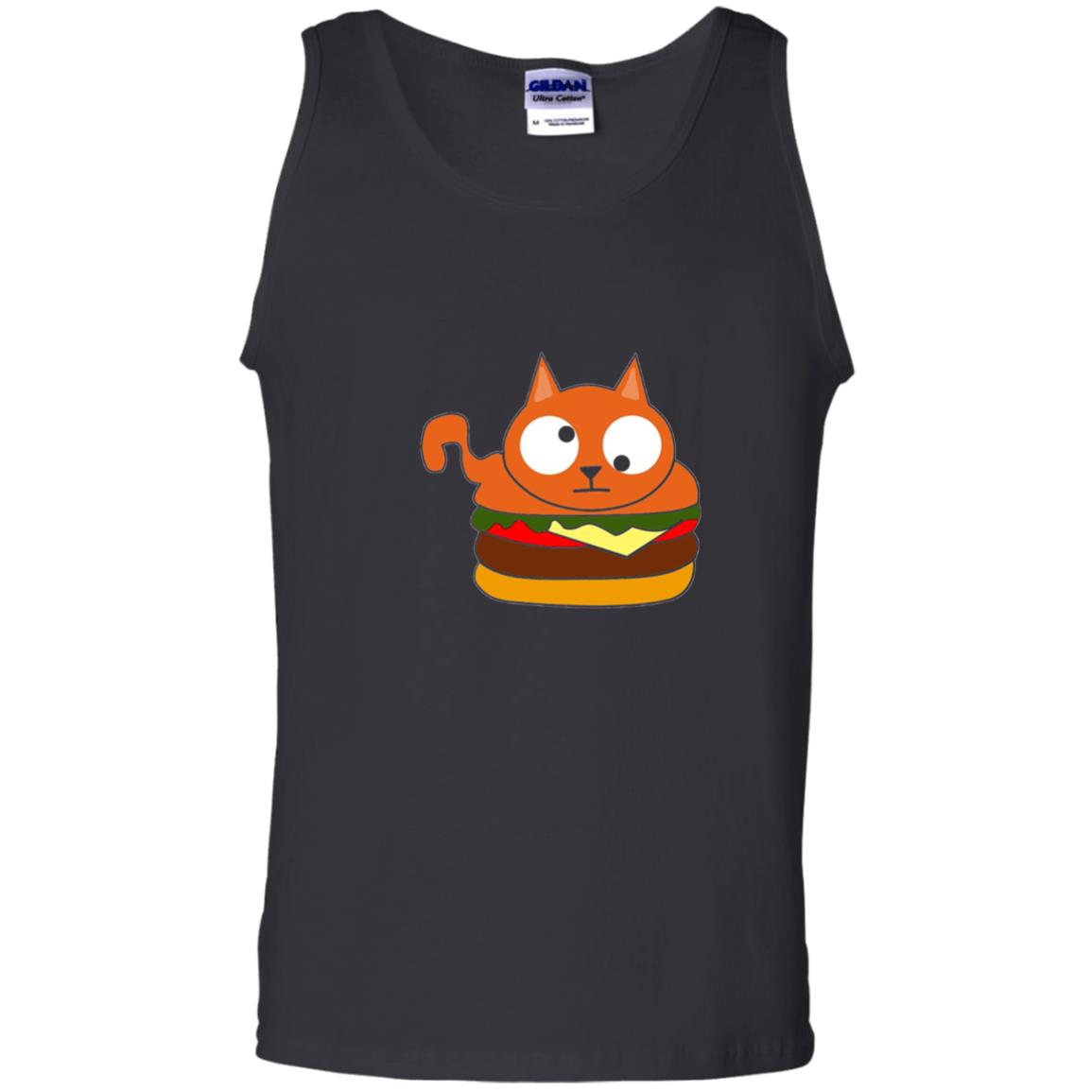 Chibi Kitty Burger Kawaii Cat Lovers Shirt Black