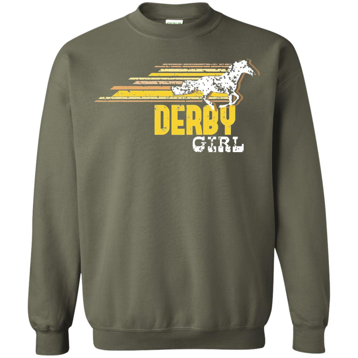 Derby Girl Derby Women Horse Race Shirt Military Green