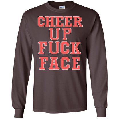 Cheer Up Face Shirt Dark Chocolate