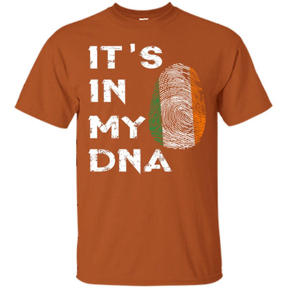 It's In My Dna Fingerprint Irish Ireland Gift Shirt Texas Orange
