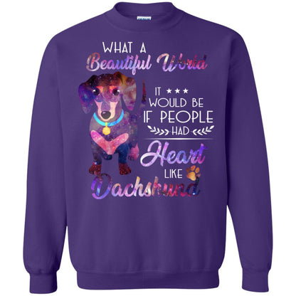 What A Beautiful World It Would Be If People Had Heart Like Dachshund Shirt Purple