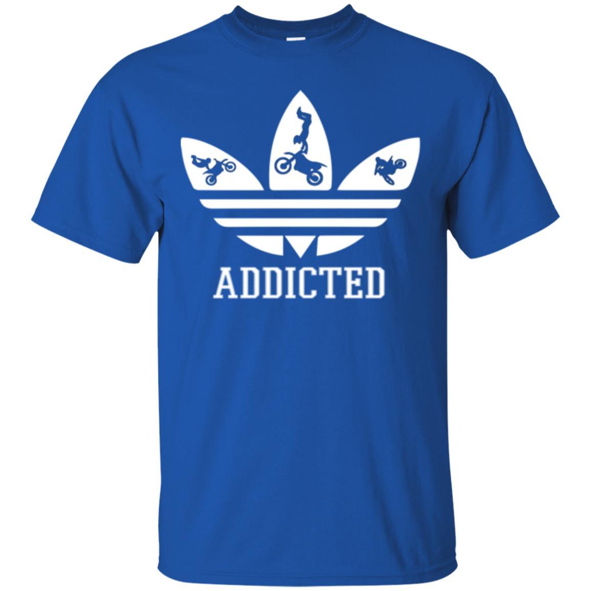 Motocross T-shirt Addicted Dirt Bike Royal