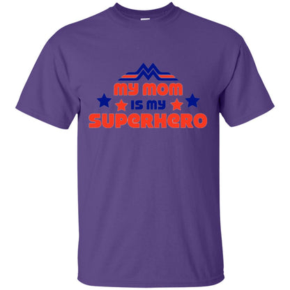 My Mom Is My Superhero Family T-shirt Purple