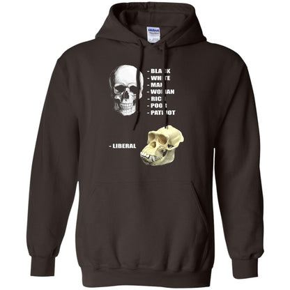 Funny Cool Skulls T-shirt Modern America Patriot Liberal Dark Chocolate
