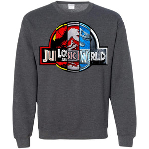 Jurassic World Movie Fan ShirtG180 Gildan Crewneck Pullover Sweatshirt 8 oz.