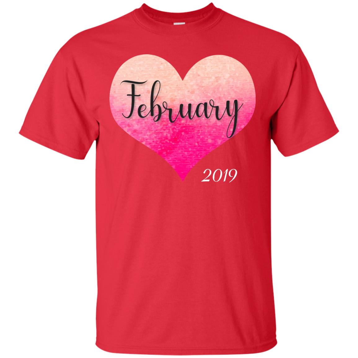 Pregnancy Reveal Announcement Party February 2019 Shirt Red