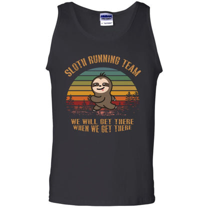 Sloth Running Team We Will Get There When We Get There Shirt Black