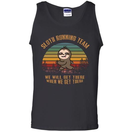 Sloth Running Team We Will Get There When We Get There Shirt Black