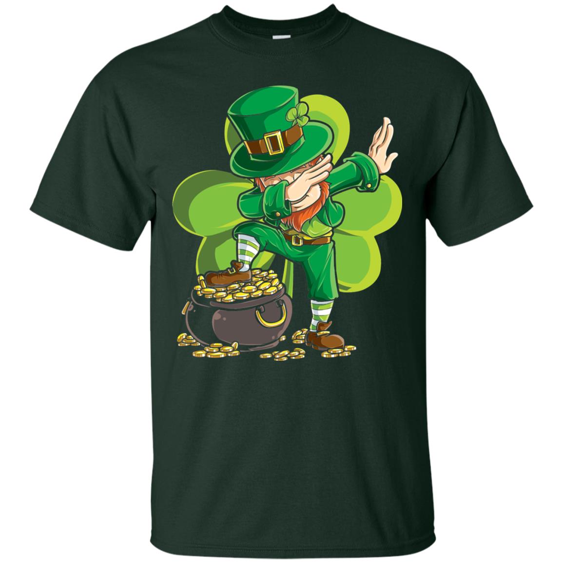 Dabbing Leprechaun St Patricks Day T-shirt Forest