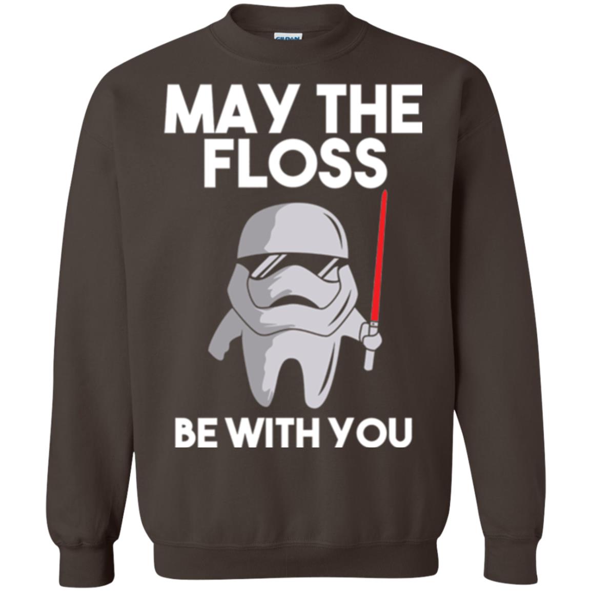 Dentist T-shirt May The Floss Be With You T-shirt Dark Chocolate