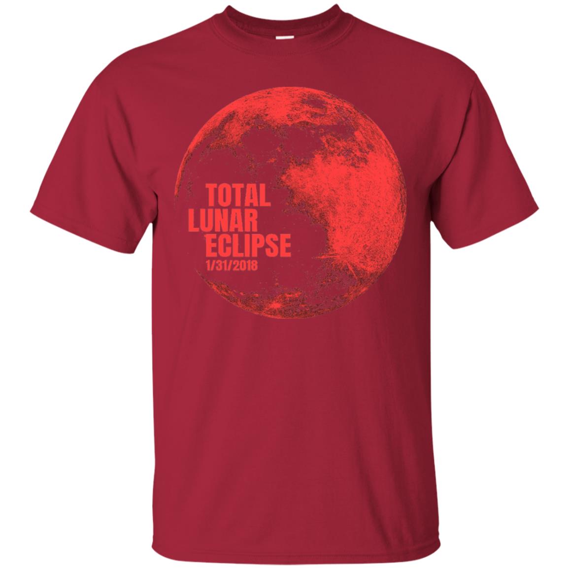 Total Lunar Eclipse 2018 Blood Full Red Moon T-shirt Cardinal