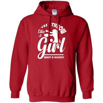 Softball Lover T-shirt Yes I Throw Like A Girl Want A Lesson Red