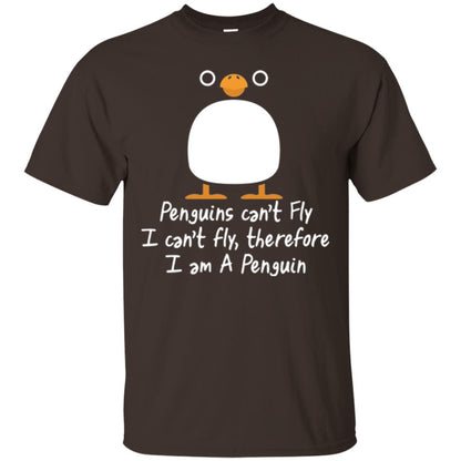 Penguin T-shirt I Can_t Fly Dark Chocolate