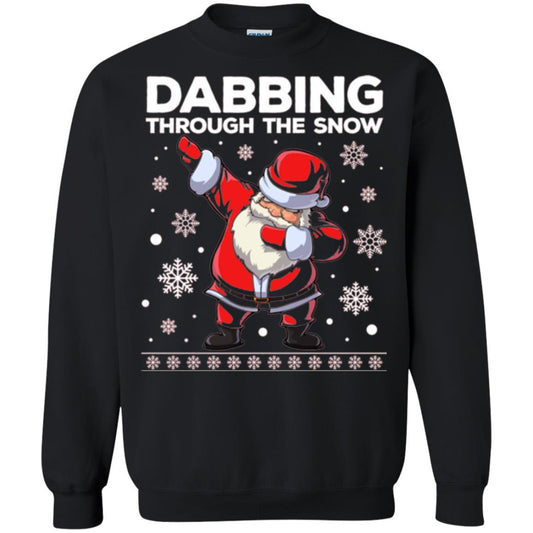Christmas T-shirt Dabbing Through The Snow T-shirt Black