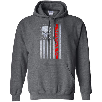 Skull T-shirt Diesel Brothers Grungy American Flag Dark Heather